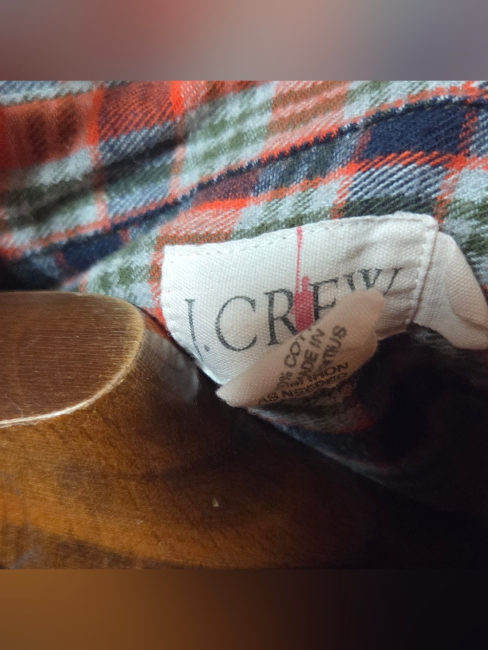 Vintage J Crew Oarsman Red Plaid Flannel Button Shirt Size Large - Picture 4 of 5